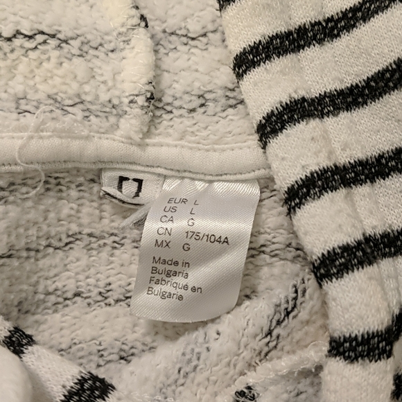 H&M Divided Striped Crop Hoodie Size L - Picture 3 of 3